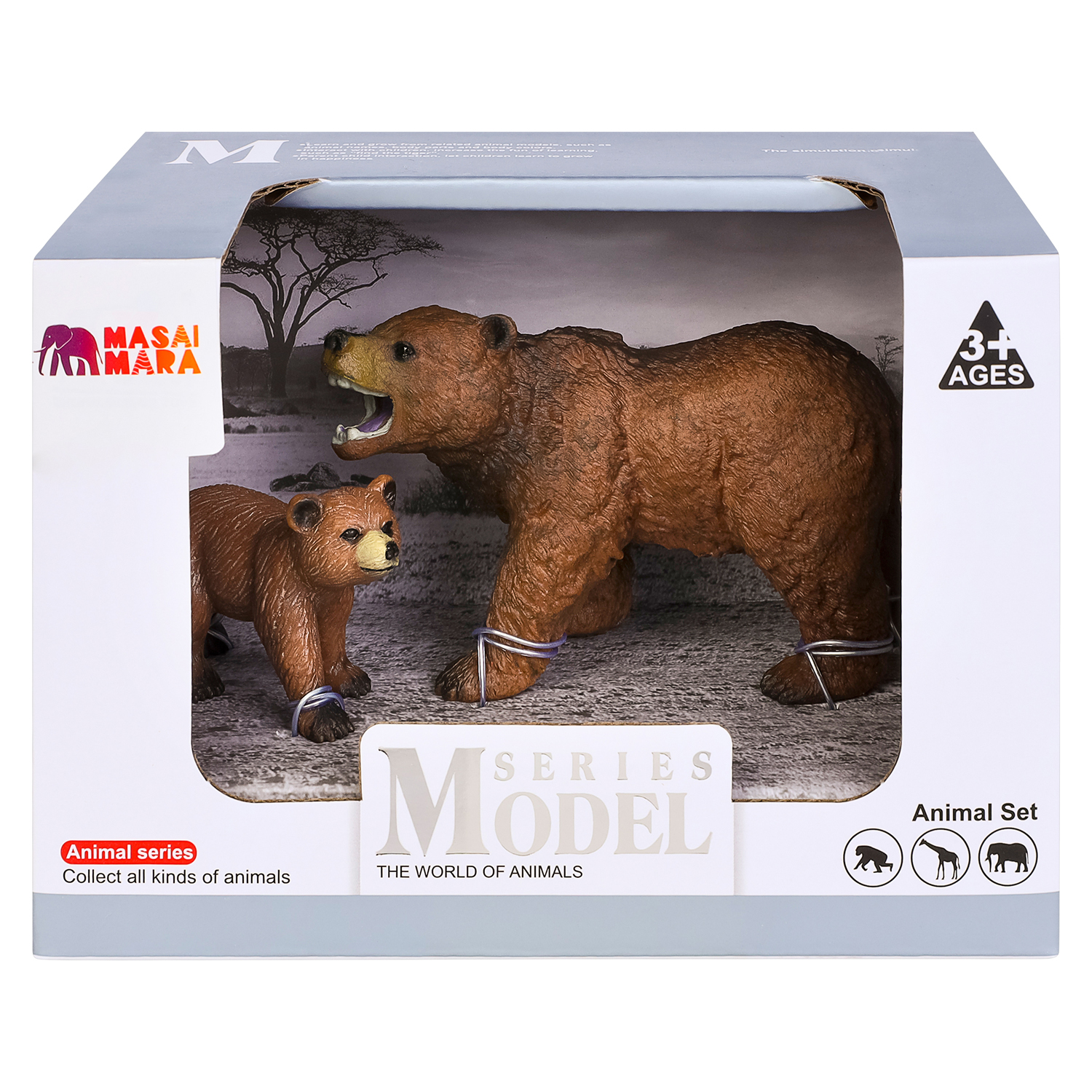 Игрушка фигурка Masai Mara Семья бурых медведей Мир диких животных MM211-143 - фото 8