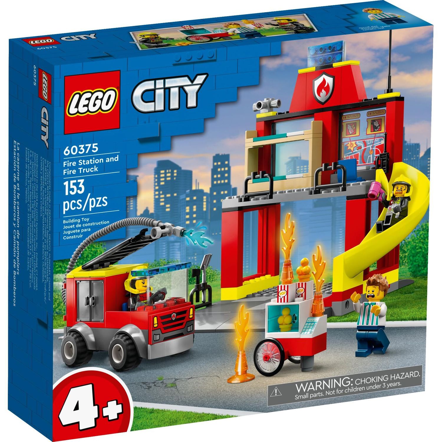 Конструктор LEGO City Пожарная часть и пожарная машина 60375 купить по цене  2999 ₽ в интернет-магазине Детский мир