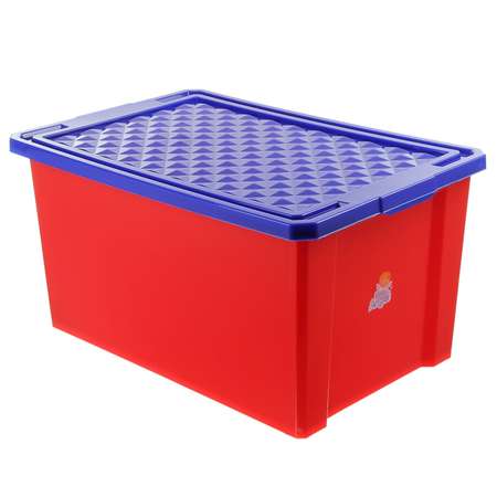 Контейнер Sima-Land для хранения игрушек на колесах 57 л Лего цвет красный