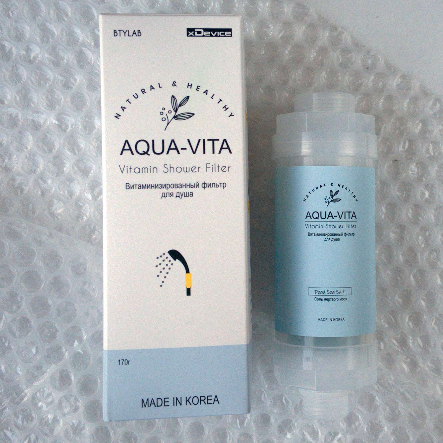 Фильтр для душа Aqua-Vita витаминный и ароматизированный Соль мертвого моря - фото 4