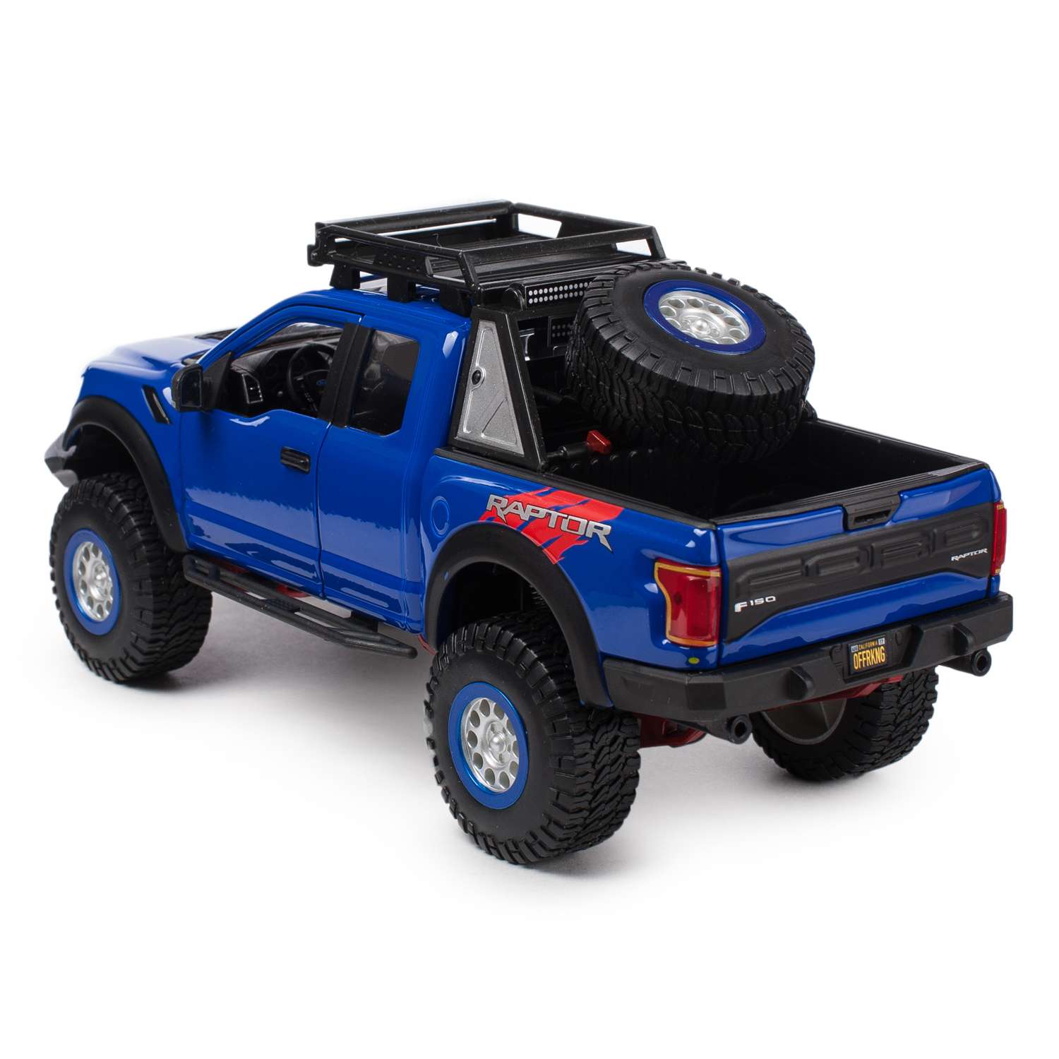 Машинка MAISTO 1:24 Ford F-150 Raptor Голубая 32521 32521 - фото 3