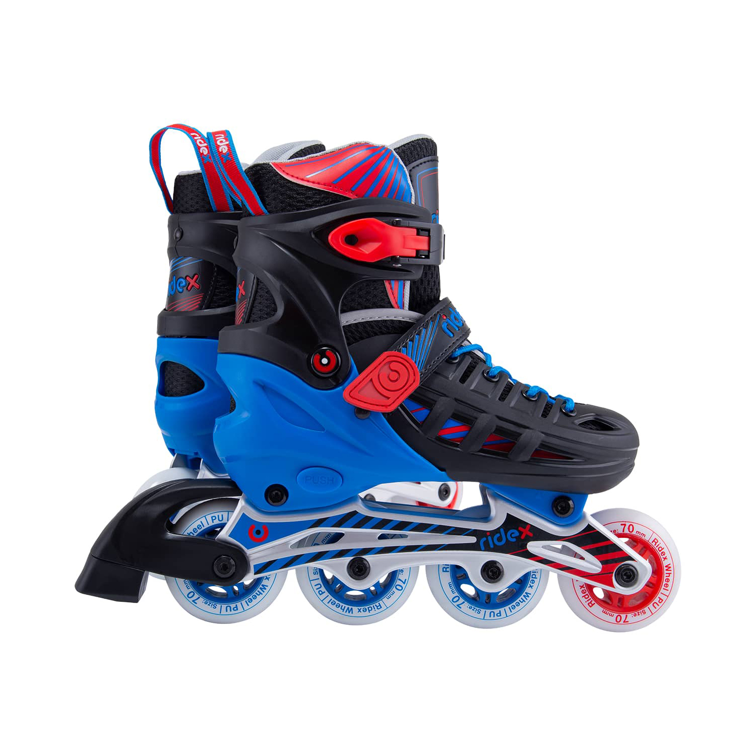 Ролики раздвижные RIDEX Inline skates Twist Red plastic S - фото 5