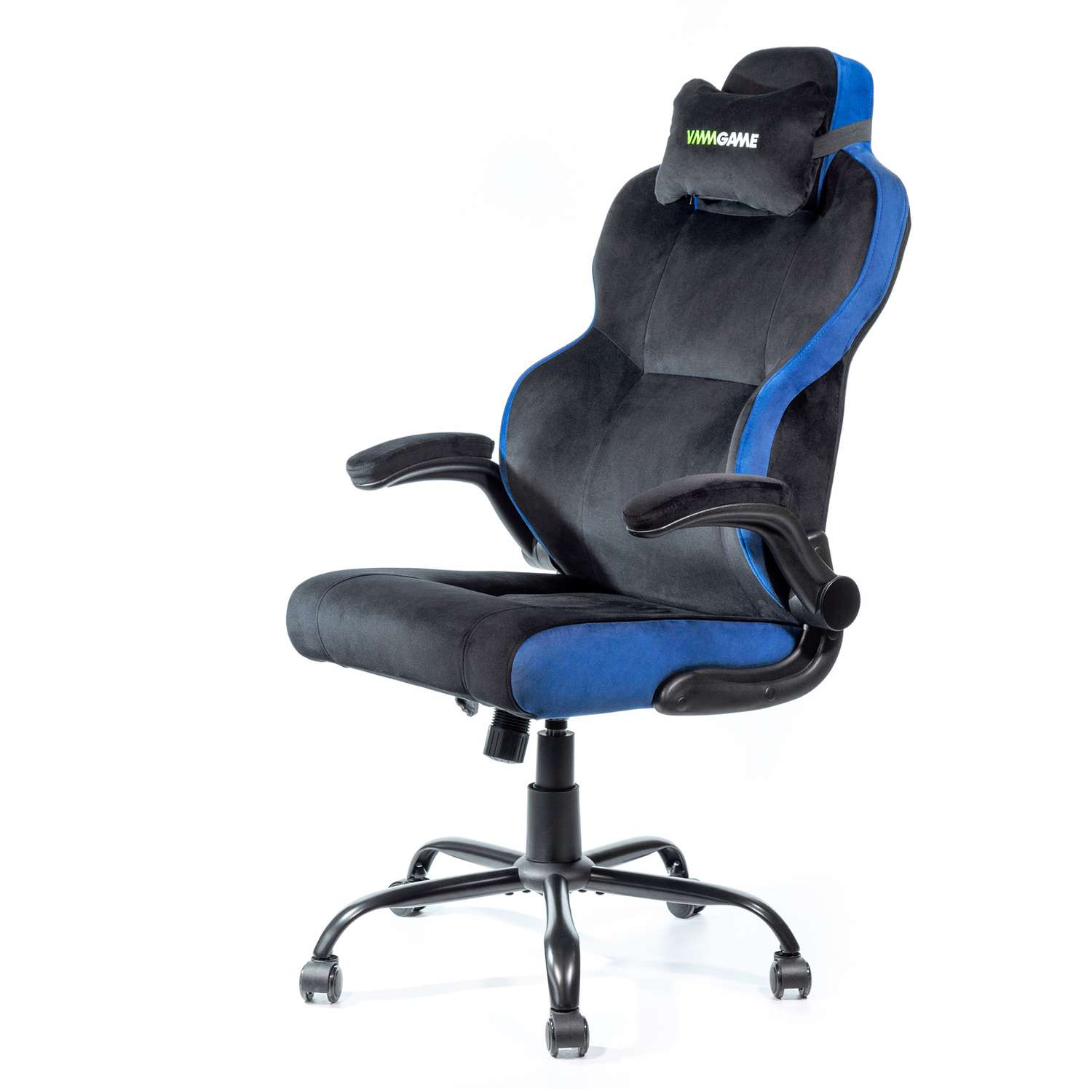 Кресло компьютерное VMMGAME Игровое UNIT велюр черно-синий - фото 1
