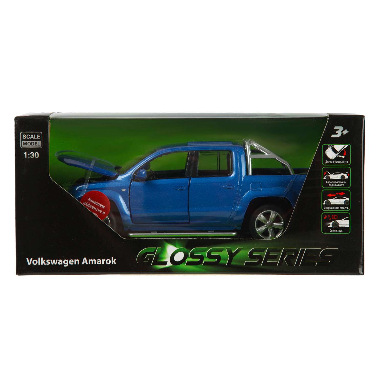 Машинка Mobicaro 1:30 Volkswagen Amarok Синяя 68365 68365 - фото 8