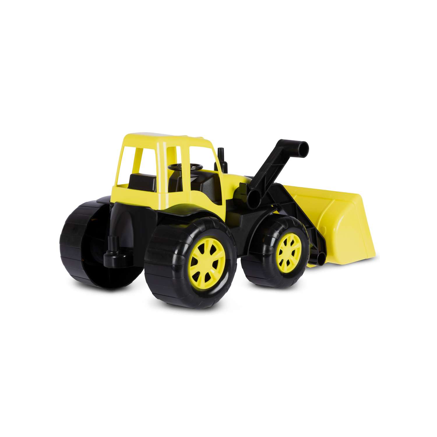 Машинка ДЖАМБО Трактор с ковшом желтый JB5300686 - фото 11