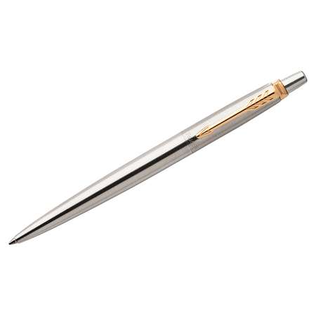 Ручка шариковая PARKER Jotter Stainless Steel GT синяя кнопочн подарочная упаковка