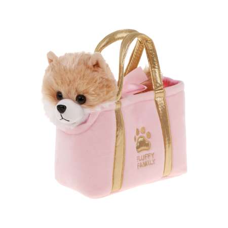 Мягкая игрушка в сумочке Fluffy Family щенок шпиц 19 см