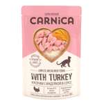 Корм для кошек Carnica 85г с индейкой кусочки в соусе консервированный