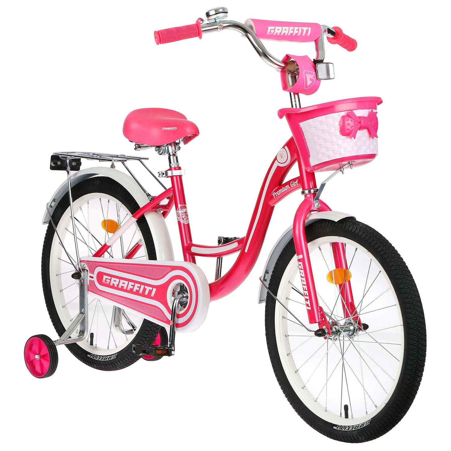 Велосипед GRAFFITI 20 Premium Girl цвет розовый/белый - фото 2