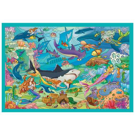 Раскраска-плакат Айрис ПРЕСС с игровыми заданиями Царство Нептуна