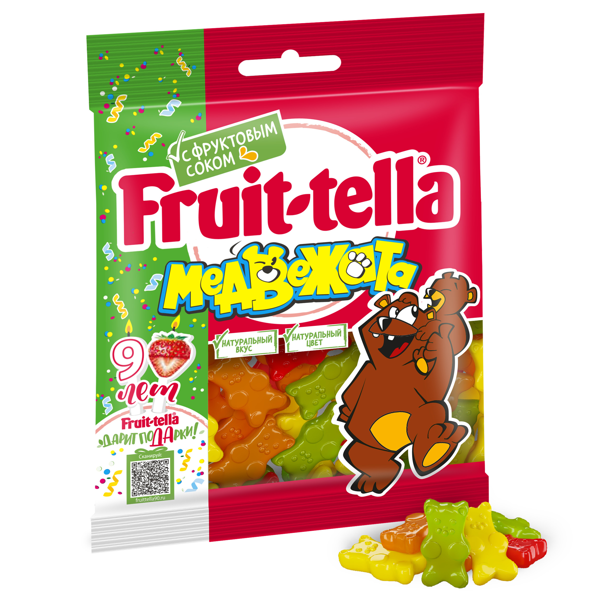 Fruittella Медвежата жевательный мармелад, 70 г