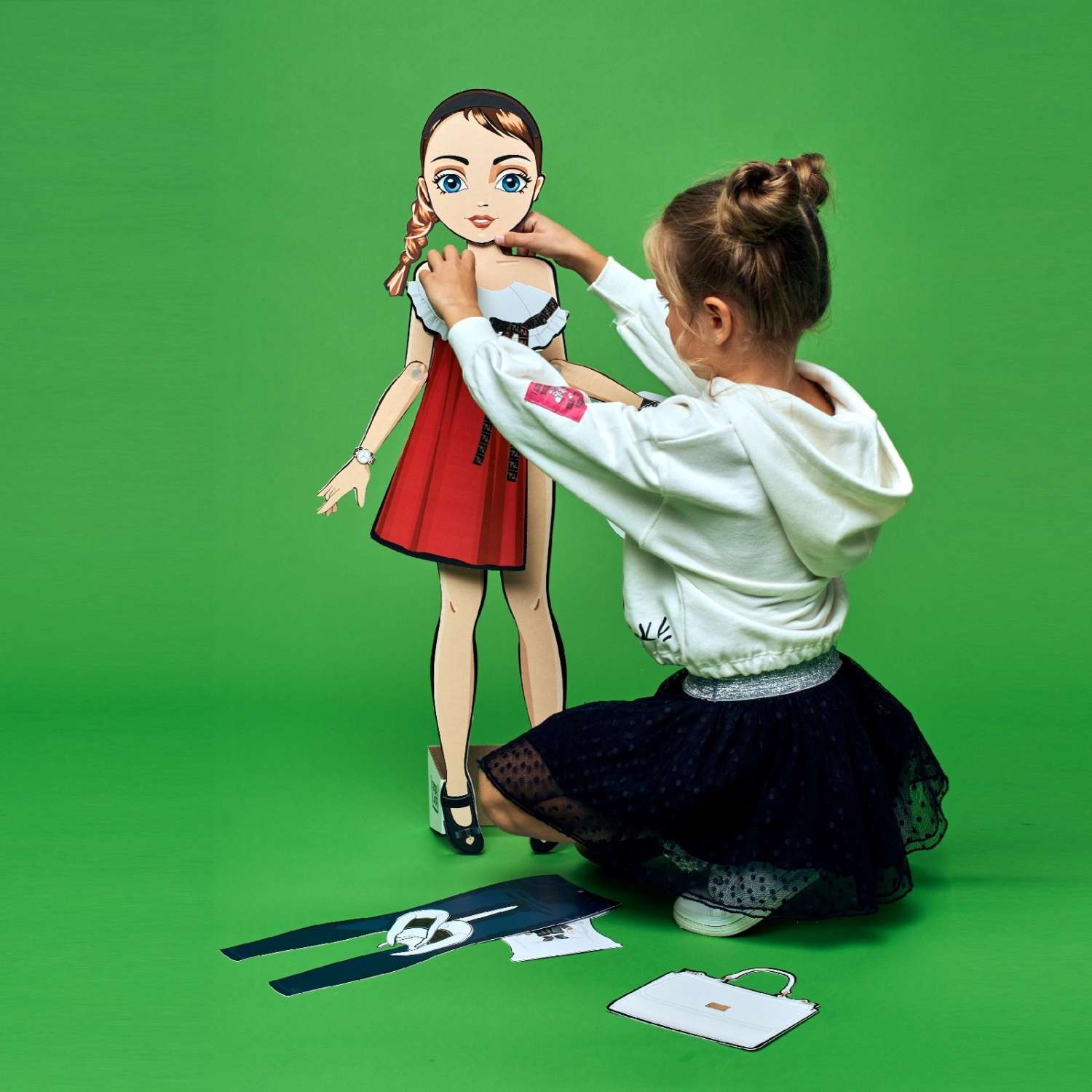Кукла BIBALINA с одеждой из картона Trendy doll Лина ИНП-100 - фото 2