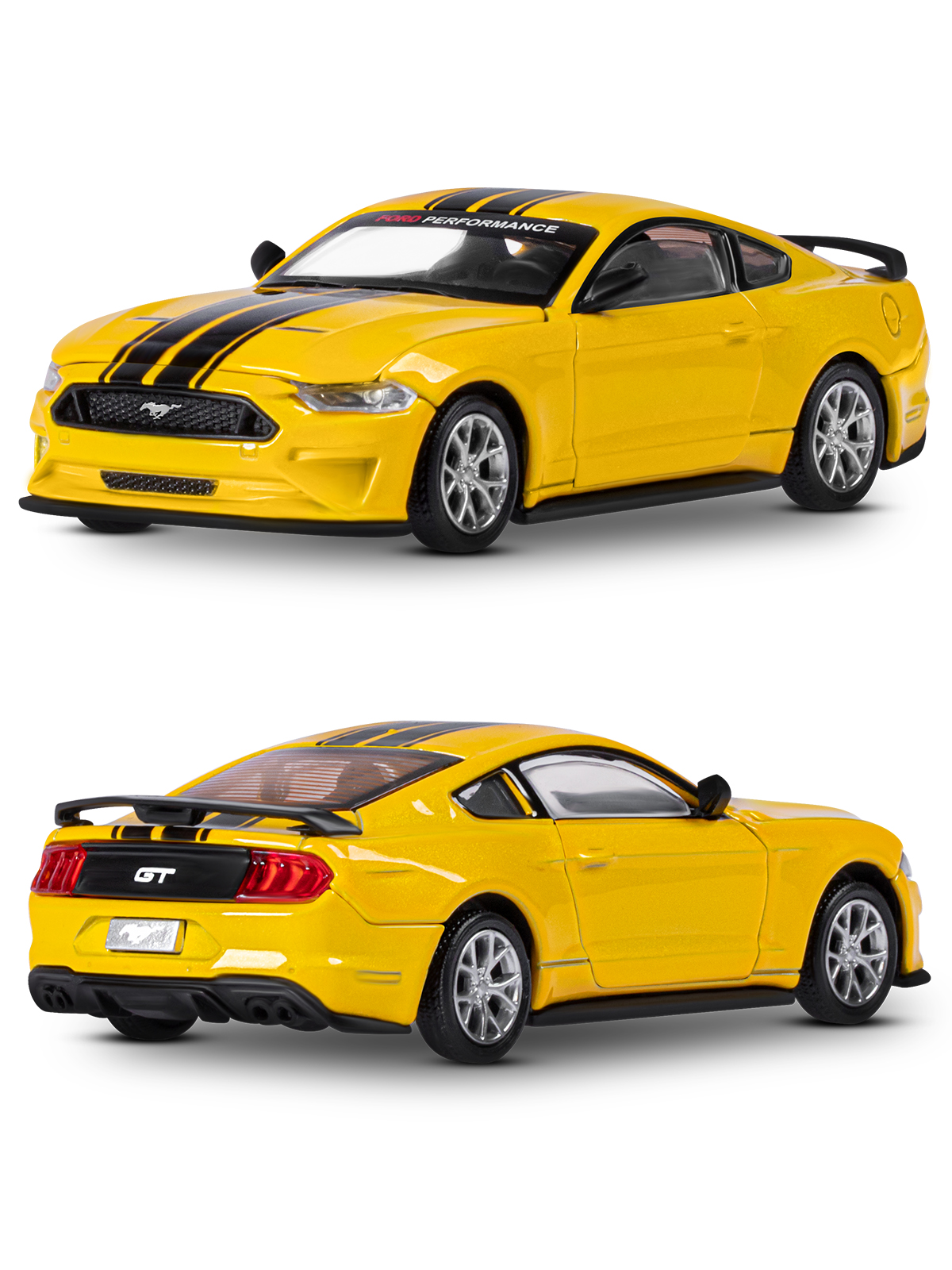 Автомобиль AUTODRIVE Ford Mustang Сборная модель 1:42 желтый JB1251639 - фото 12