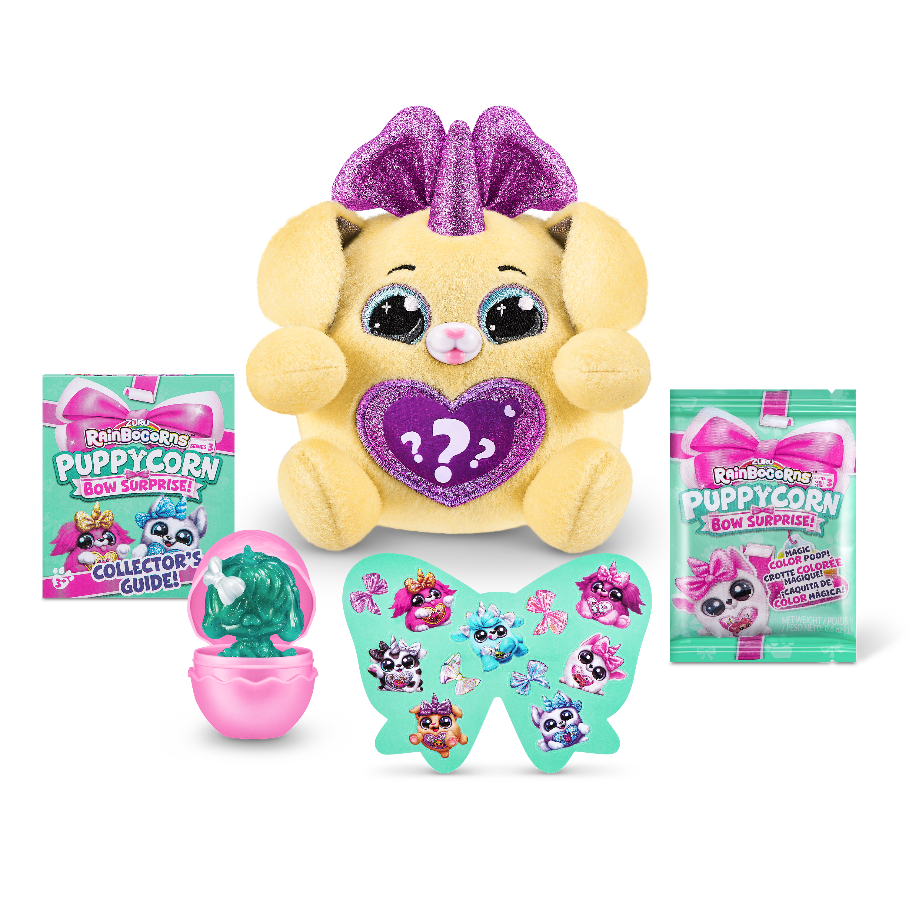 Игрушка сюрприз Zuru Rainbocorns Puppycorn Bow Surprise щенок мини питомец в яйце - фото 14