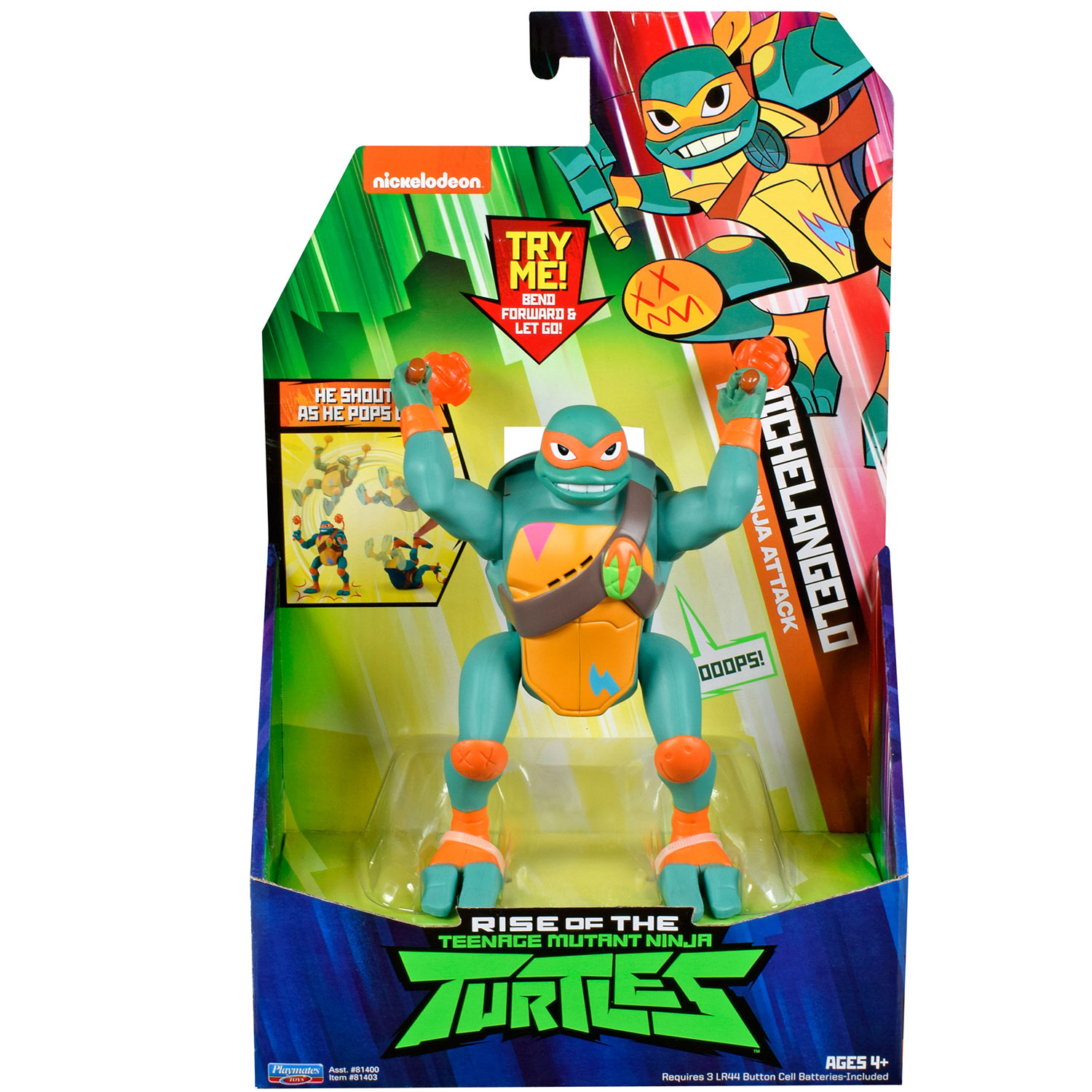 Фигурка TMNT Микеланджело 81403 купить по цене 799 ₽ в интернет-магазине  Детский мир