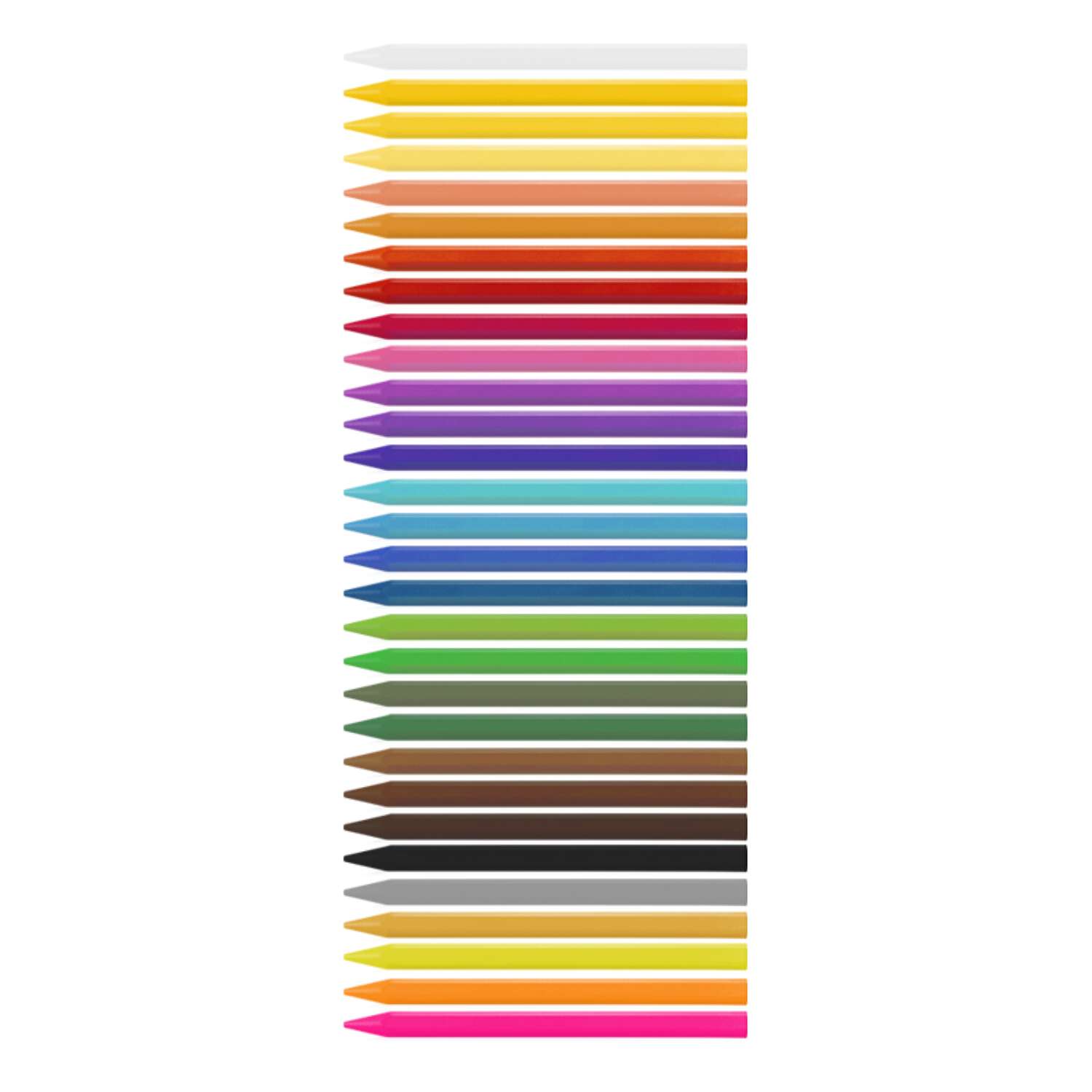 Набор цветных карандашей MILAN пластиковых 30 цветов включая металлик и флуоресцентные трехгранный корпус - фото 2