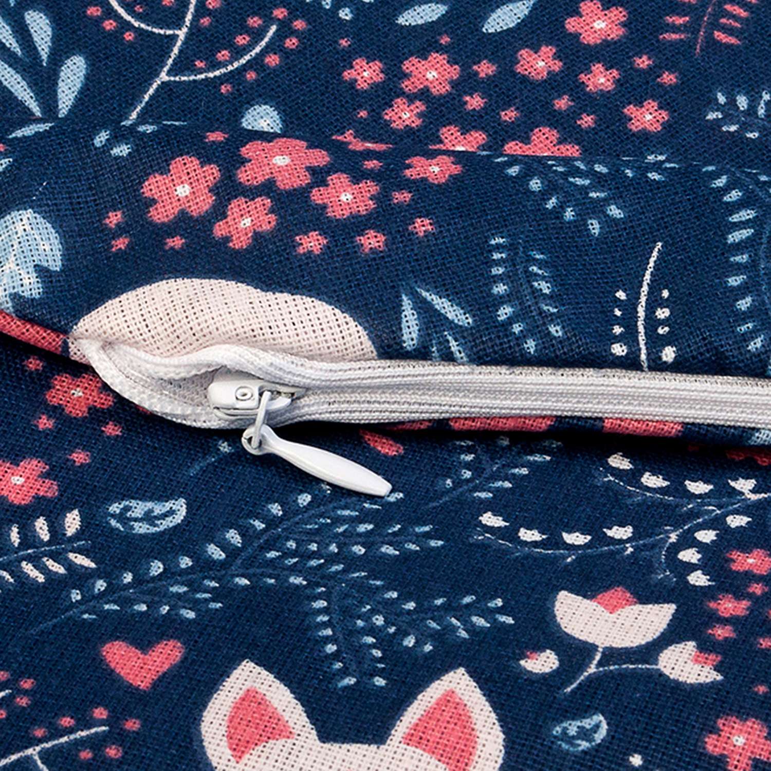 Подушка для беременных AmaroBaby U-образная 340х35 Лисички синий - фото 6