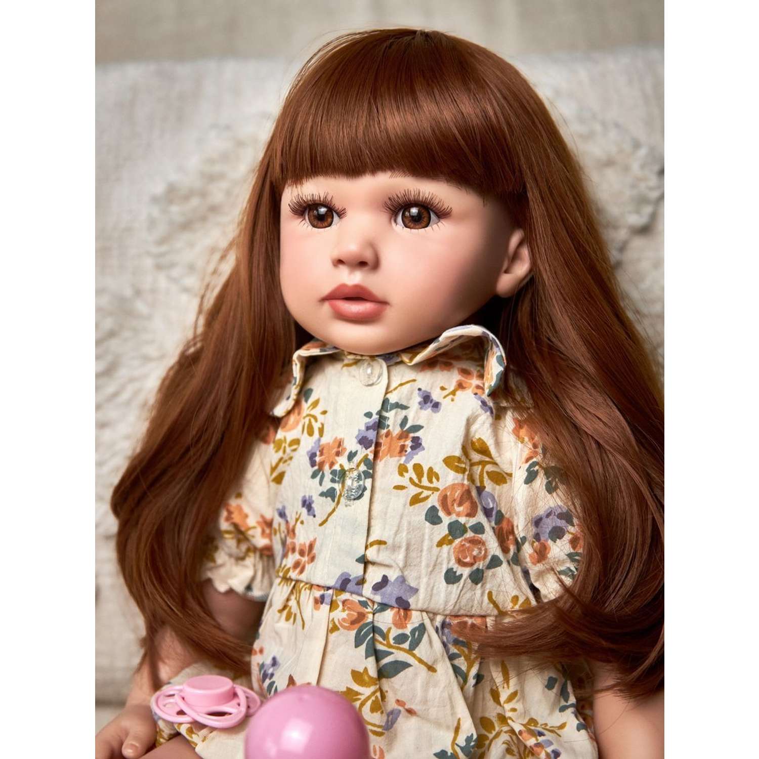 Кукла Реборн Soul Sister виниловая с мягким телом с комплектом одежды и пустышкой пупс для ребенка 60 см 172999350 - фото 6