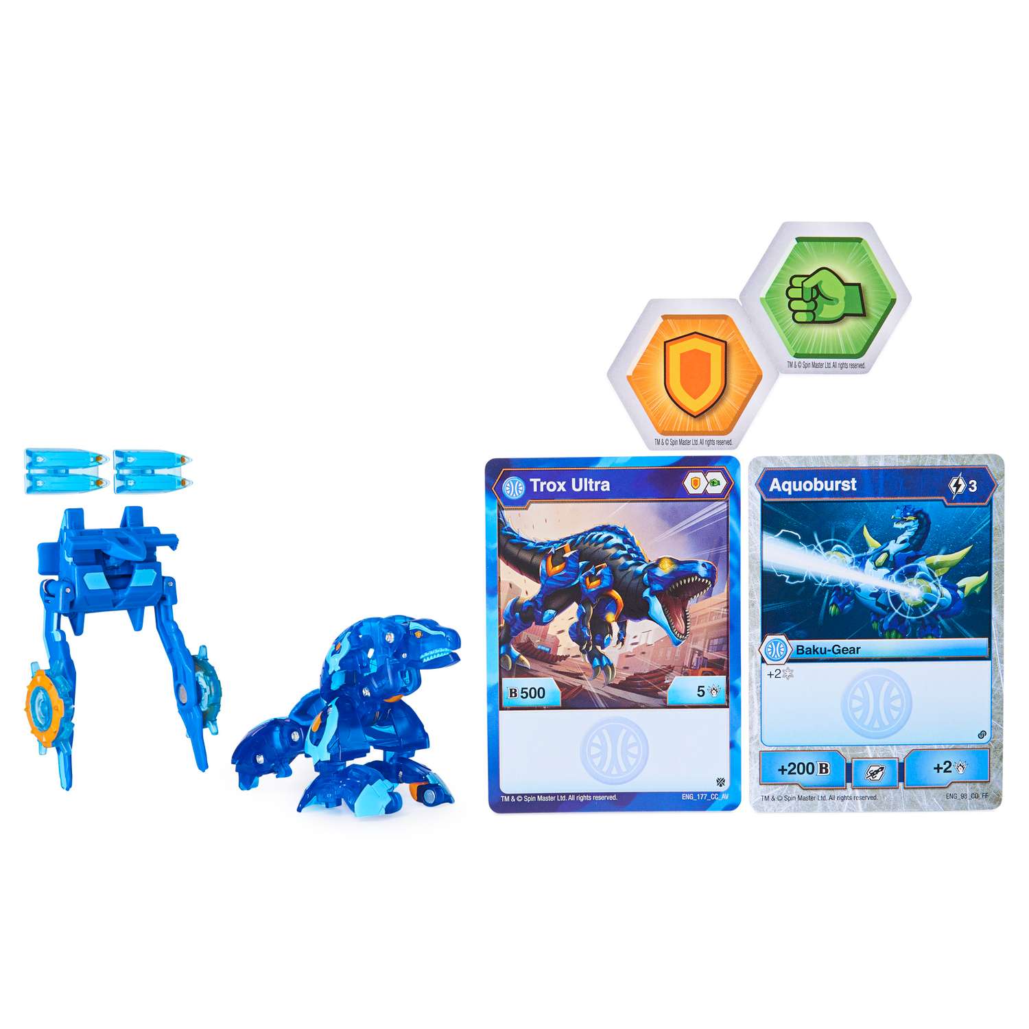 Набор игровой Bakugan TroxBlue с ультра усилением+карточки 6055887/20124273 - фото 1