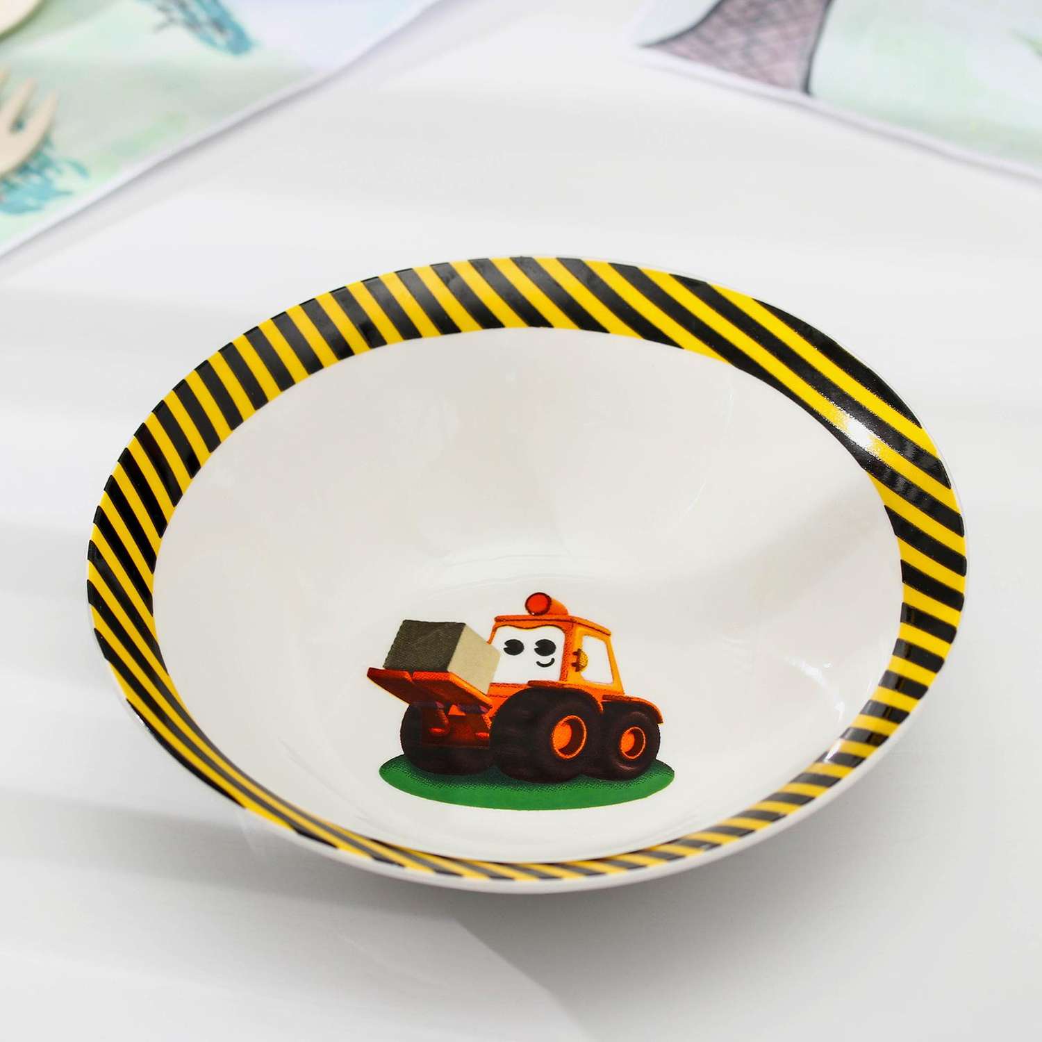 Набор детской посуды Доляна Машинки миска тарелка кружка - фото 5