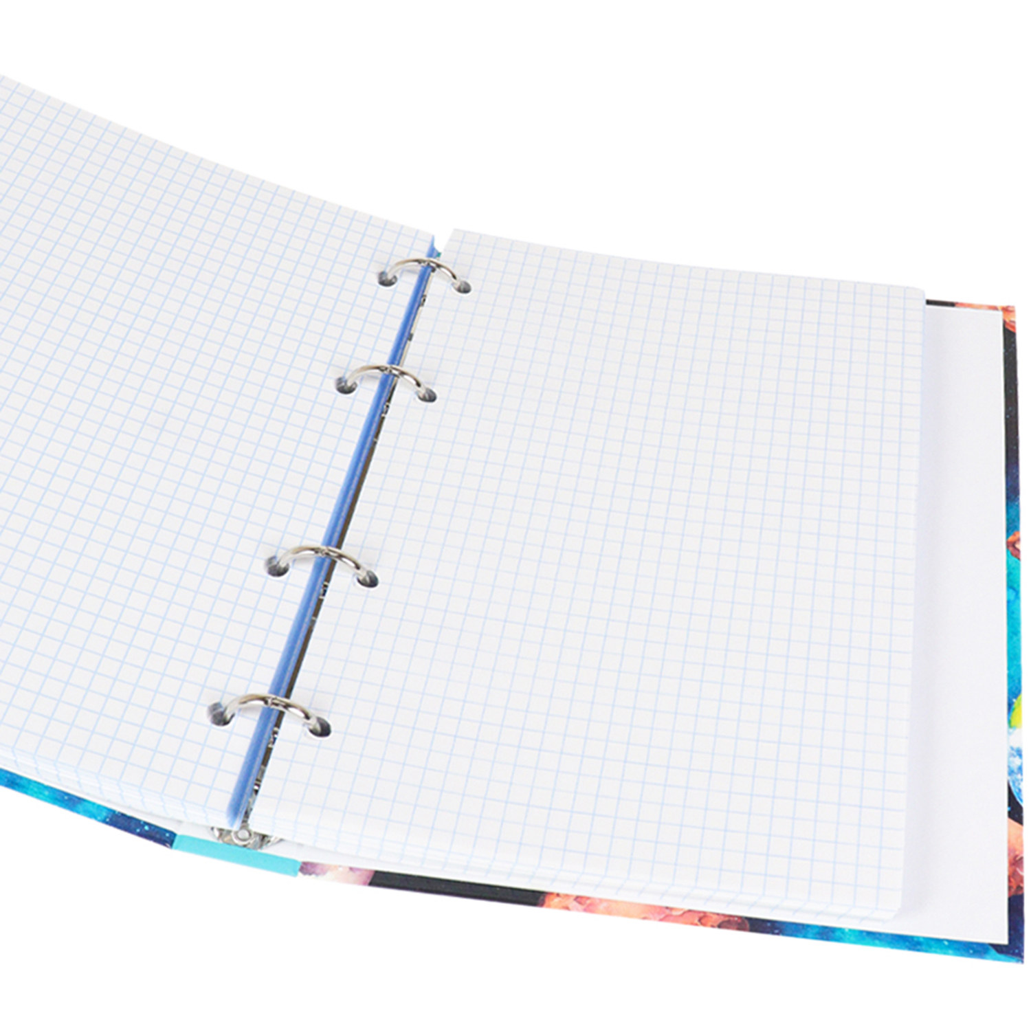 Тетрадь Prof-Press Захватывающий космос клетка 160 листов на кольцах - фото 3