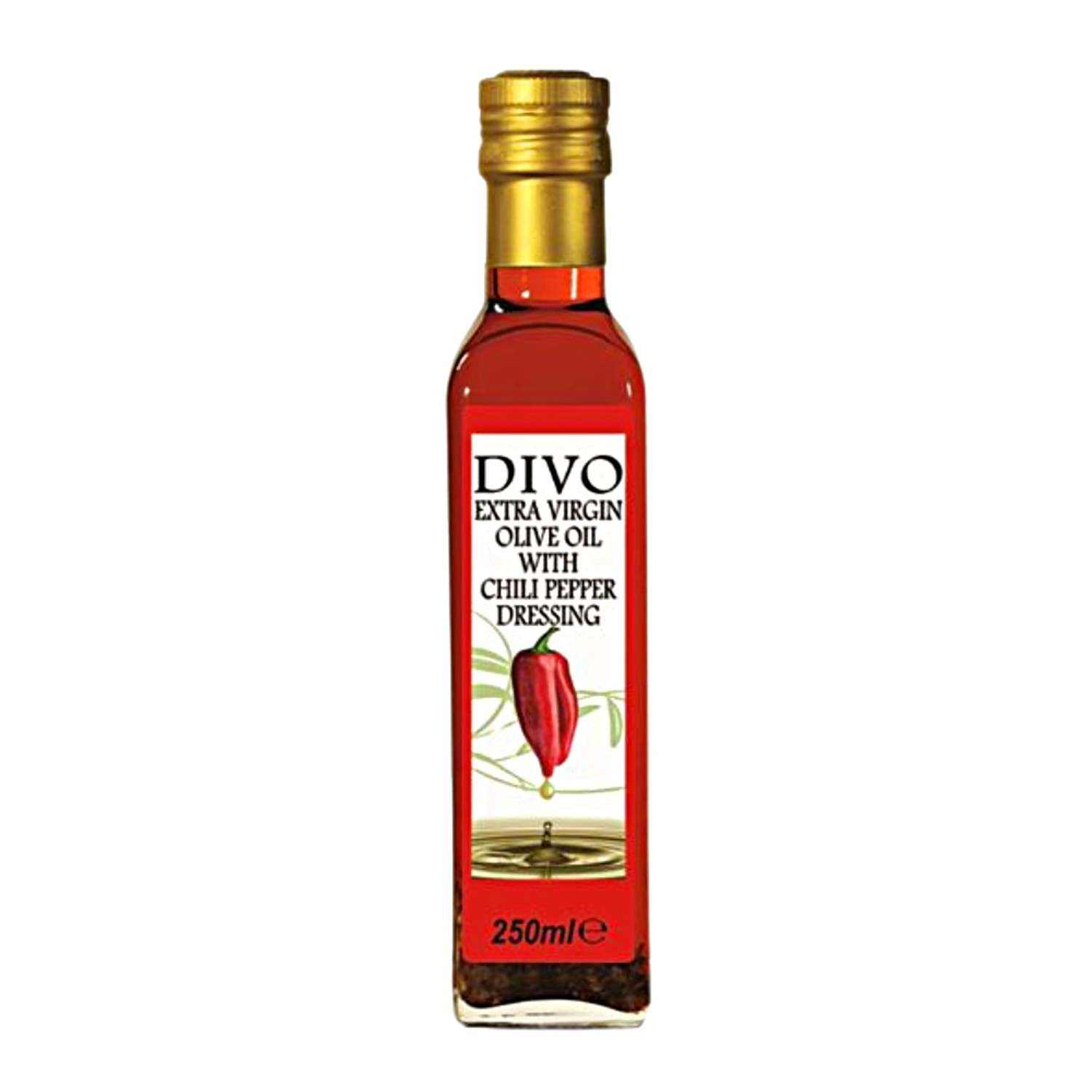 Масло оливковое DIVO Extra Virgin с ароматом красного перца 0.25 л - фото 1