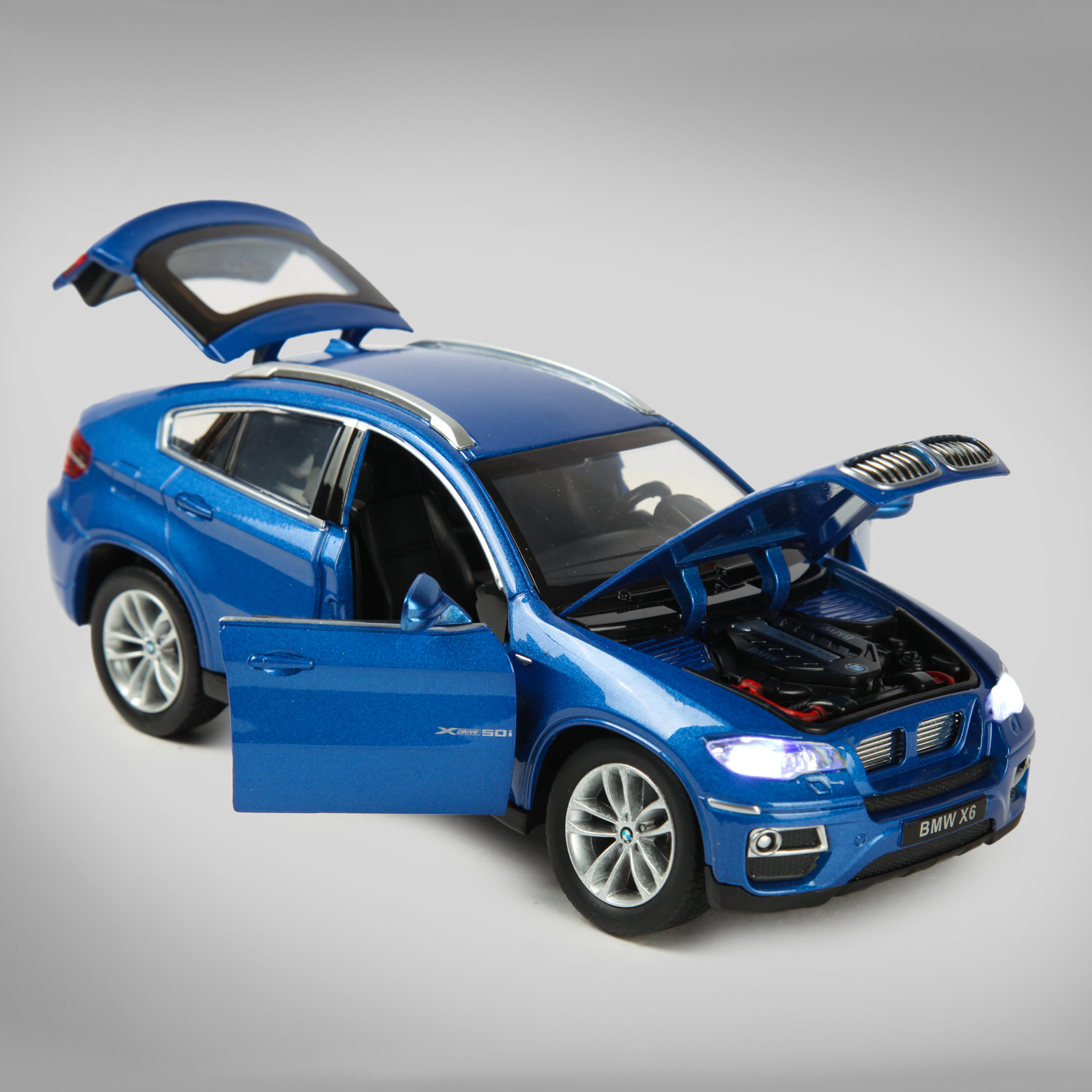 Машинка Mobicaro 1:26 BMW X6 Синяя 68250A 68250A - фото 6