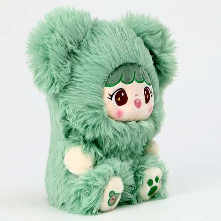 Мягкая игрушка Sima-Land «Кукла» в костюме мишки 30 см цвет зелёный