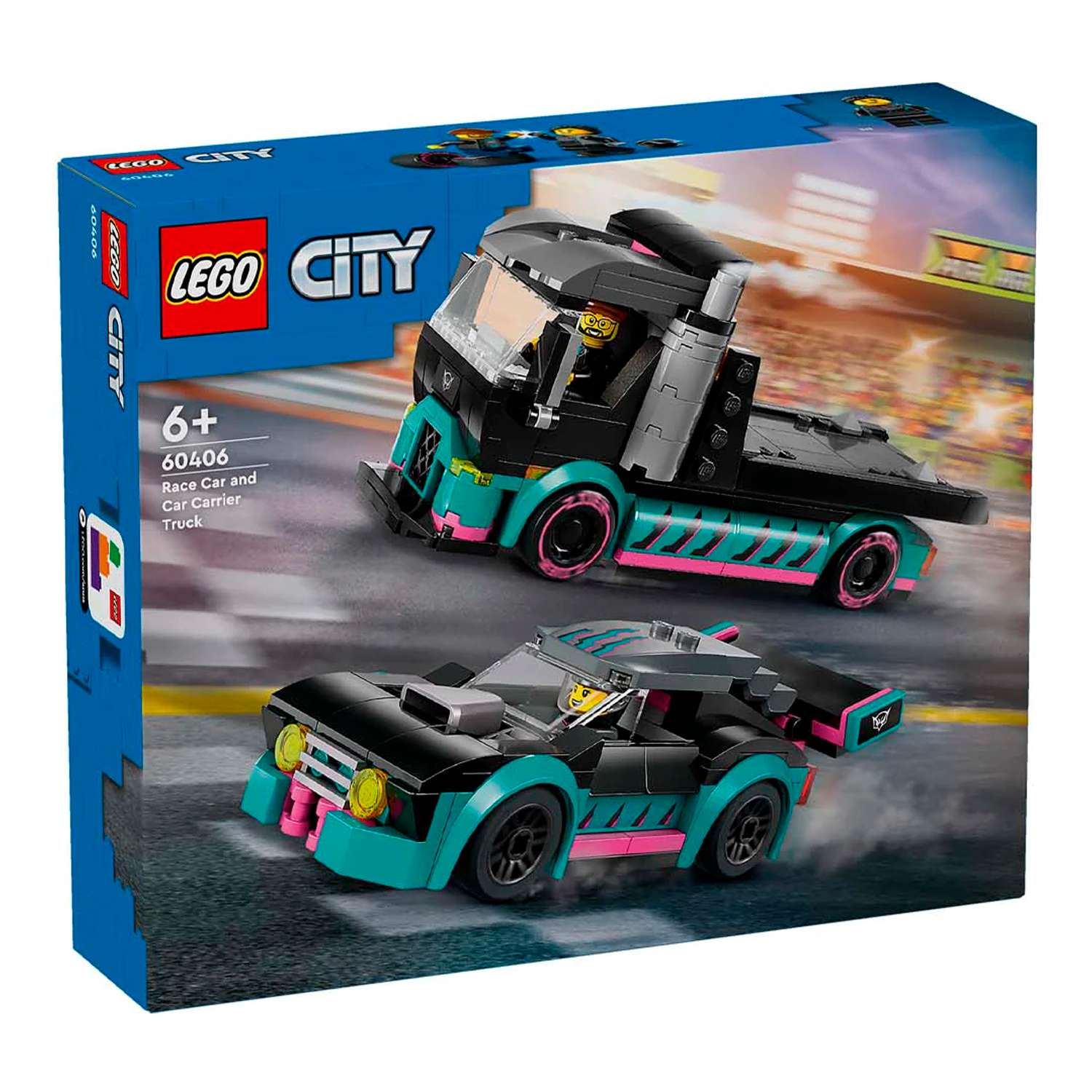 Конструктор детский LEGO City Гоночный автомобиль и автовоз 60406 - фото 11
