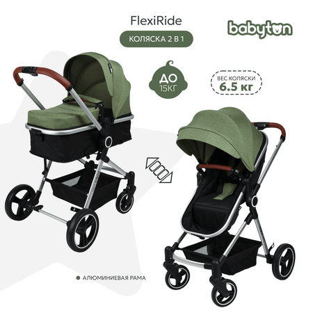 Коляска трансформер Babyton FlexiRide Black-Green