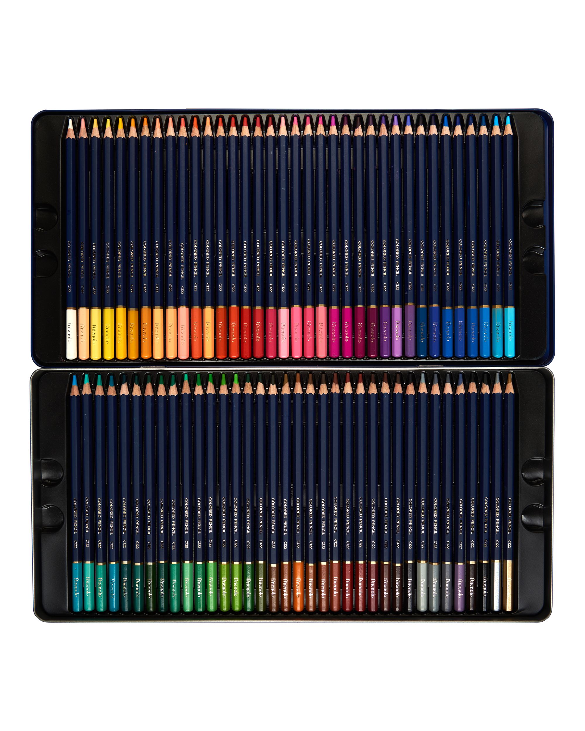 Набор цветных карандашей Finenolo 72 цвета в металлическом пенале - фото 2