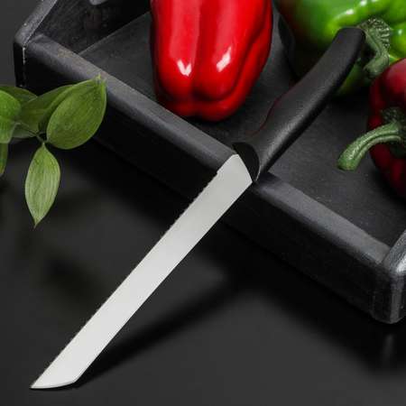 Нож Доляна Грайм для хлеба лезвие 17.5 см цвет чёрный