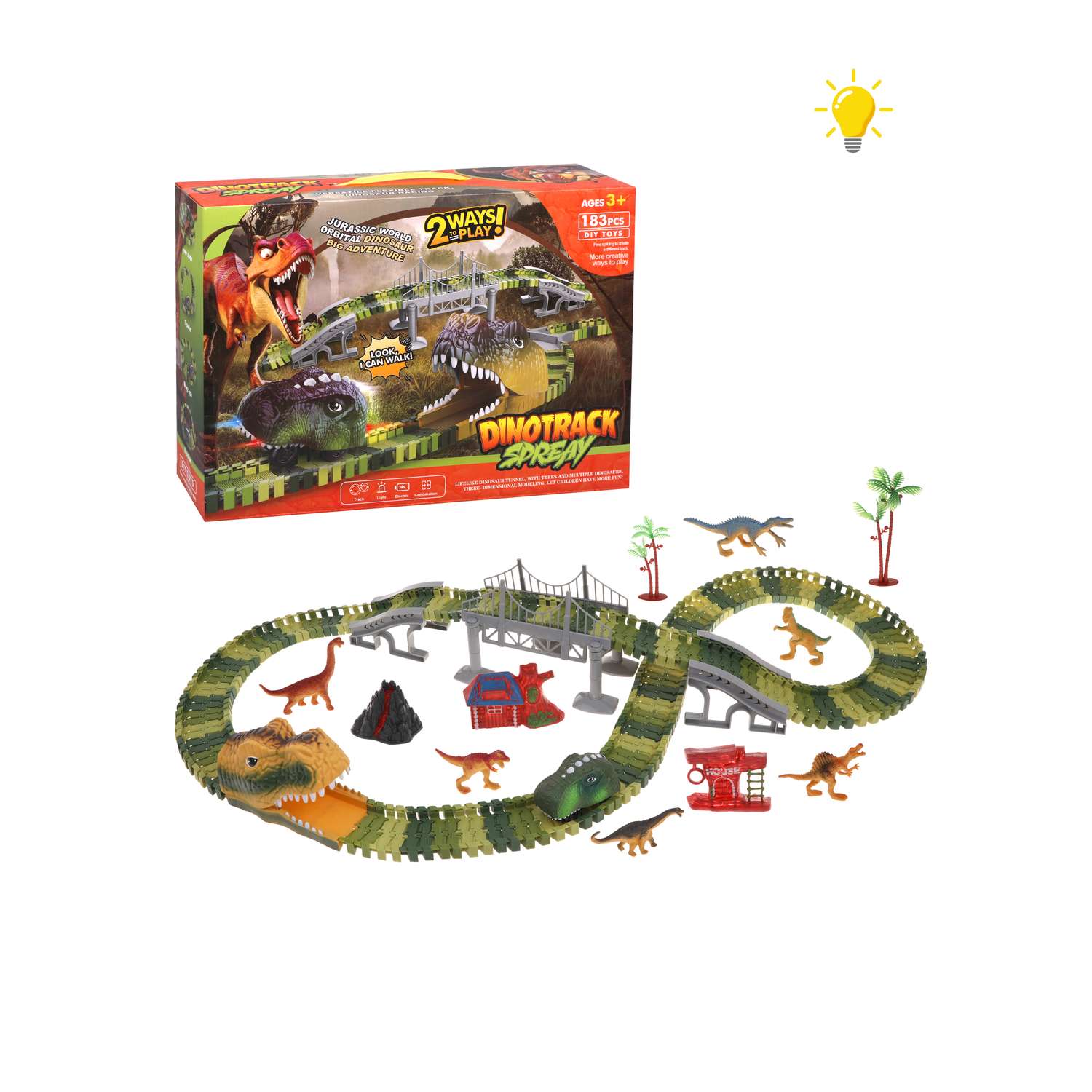 Игровой набор Автотрек Наша Игрушка для мальчиков с динозаврами 652825 - фото 1