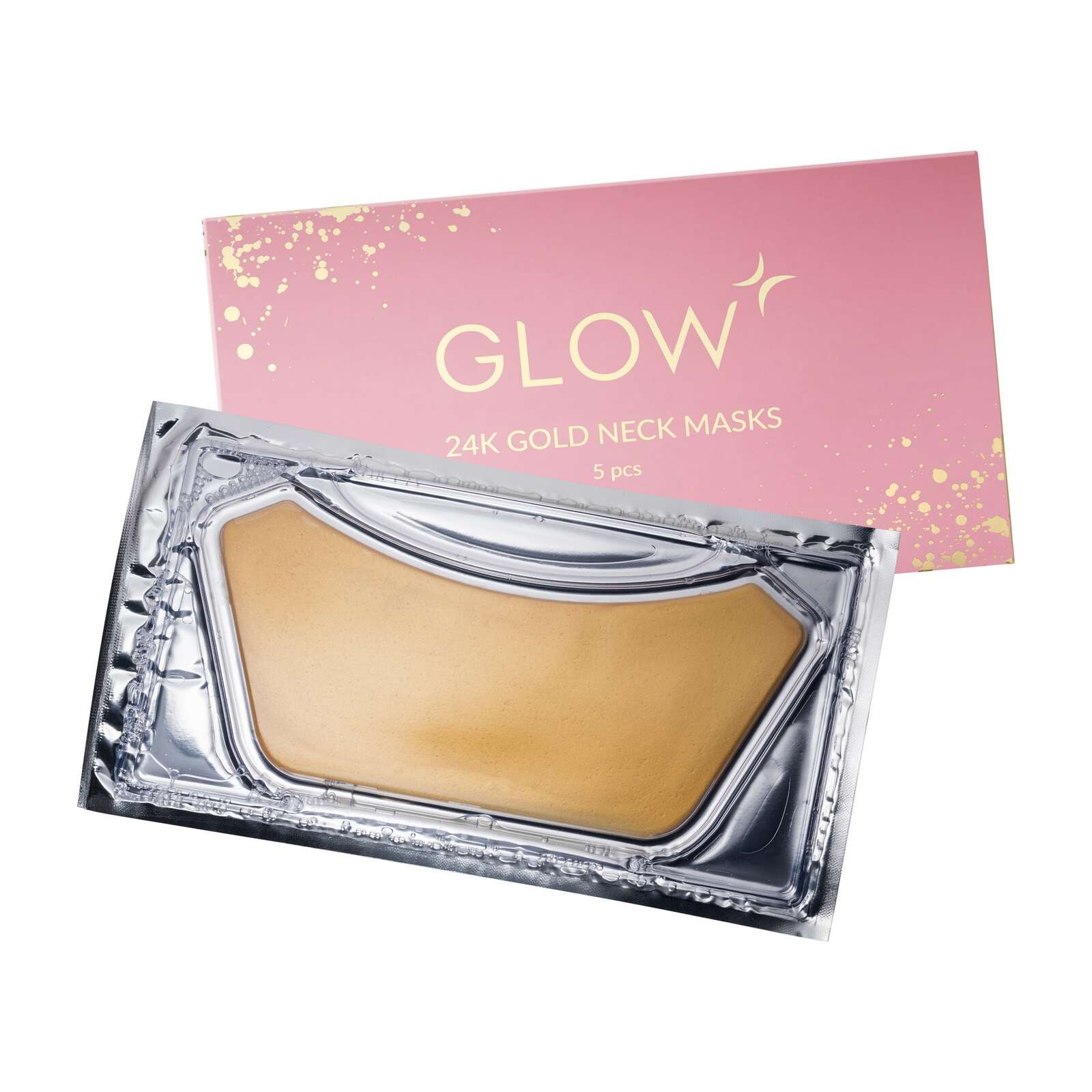 Маска-патч для шеи GLOW CARE гидрогелевая с коллагеном 24K GOLD - фото 1