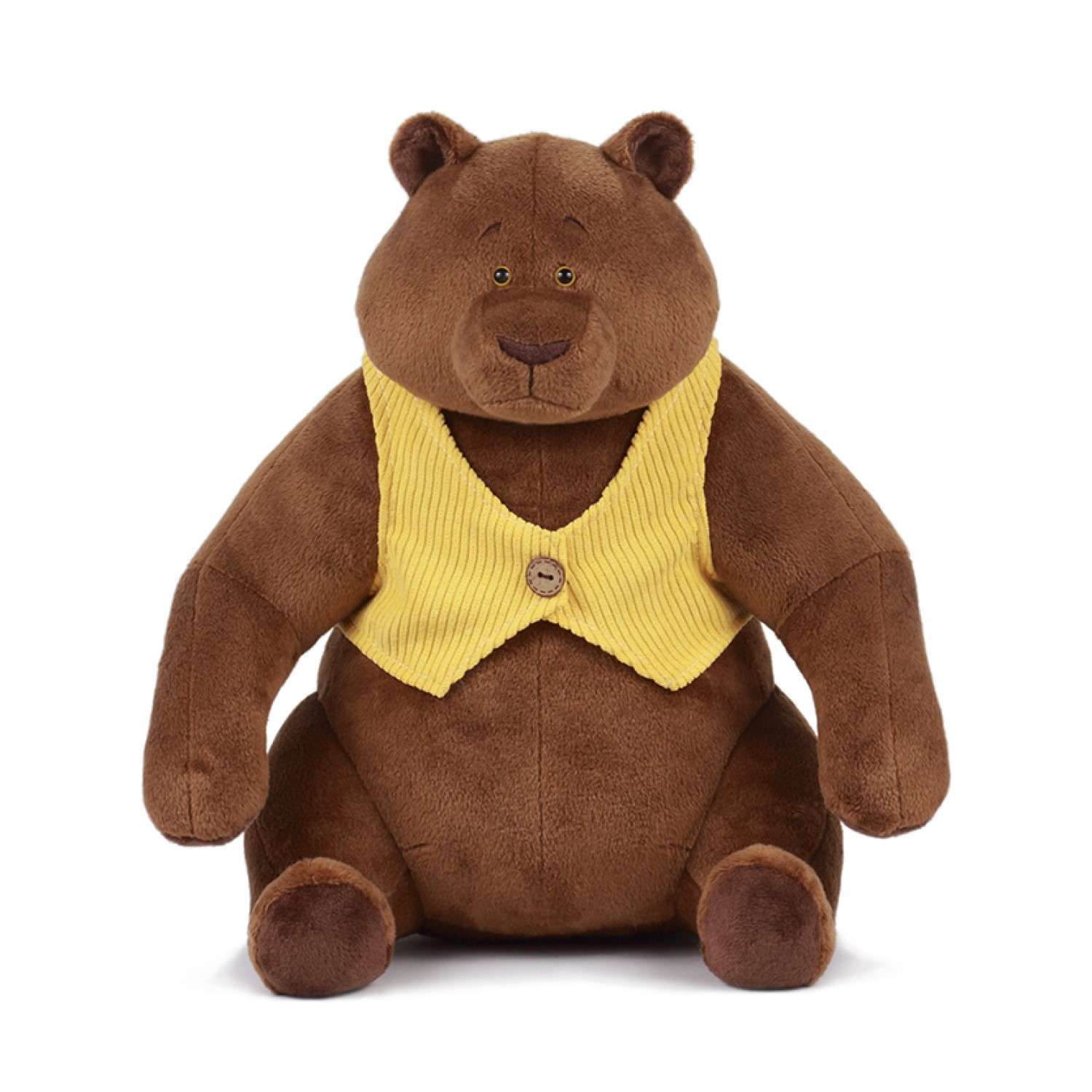 Мягкая игрушка KULT of toys плюшевый медведь mr.brown в жилетке 30см - фото 1