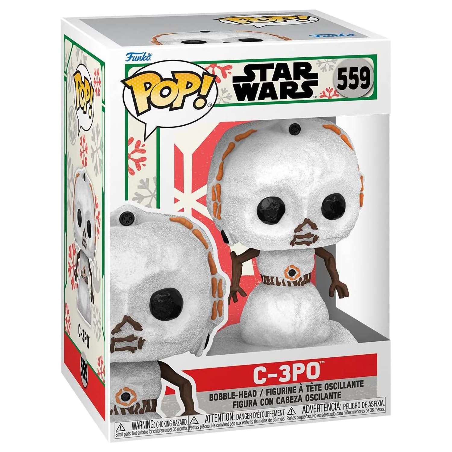 Фигурка Funko POP! Bobble Star Wars Holiday C-3PO Snowman (559) 64335 - фото 2
