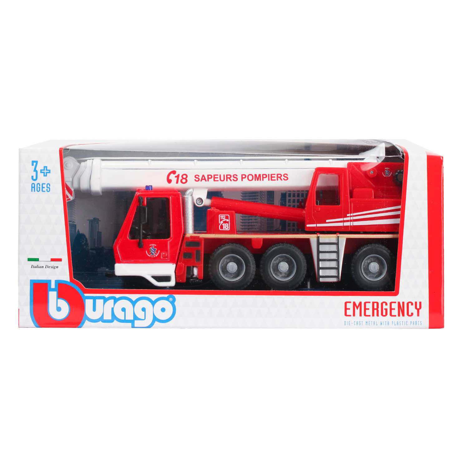 Кран BBurago 1:50 Emergency Красный 18-32010 18-32010 - фото 2