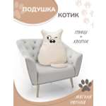 Подушка декоративная Solmax Белый котик с мордочкой HDQ90324