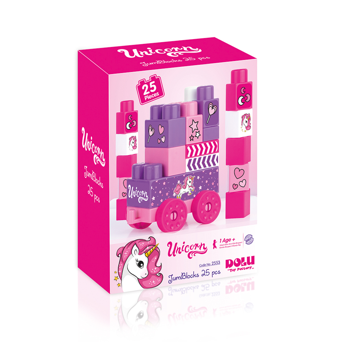 Конструктор DOLU Unicorn Mega blocks 25 деталей - фото 1