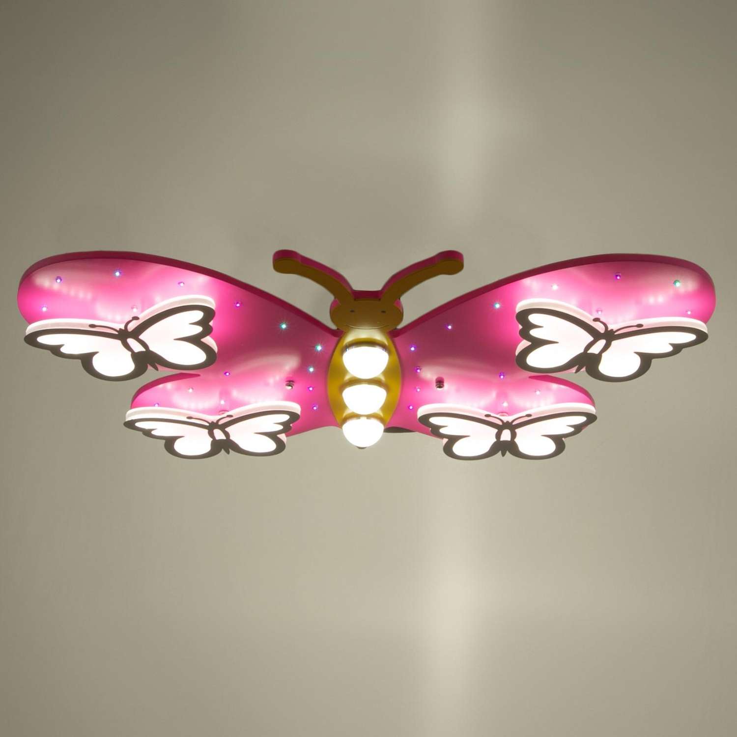 Люстра BayerLux «Махаон» LED 40Вт розовый - фото 2