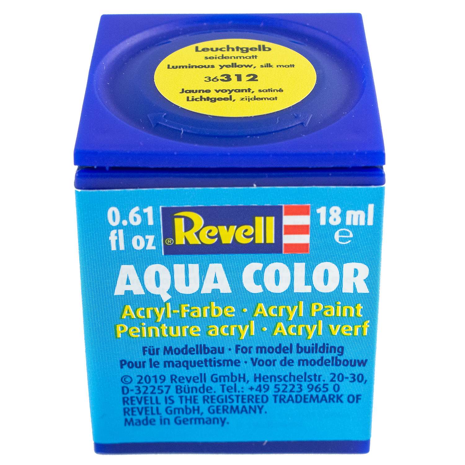Аква-краска Revell светящаяся желтая шелково-матовая 36312 - фото 1