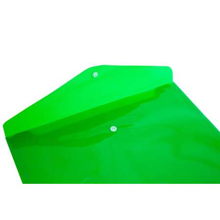 Папка-конверт с кнопкой Консул А4 до 100 листов зеленая 0.15 мм