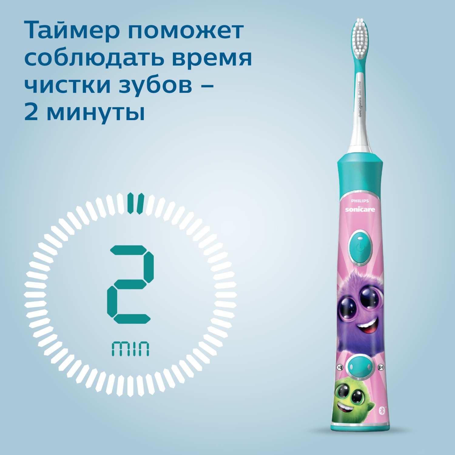 Зубная щетка Philips Sonicare For Kids электрическая с поддержкой Bluetooth HX6322/04 - фото 9