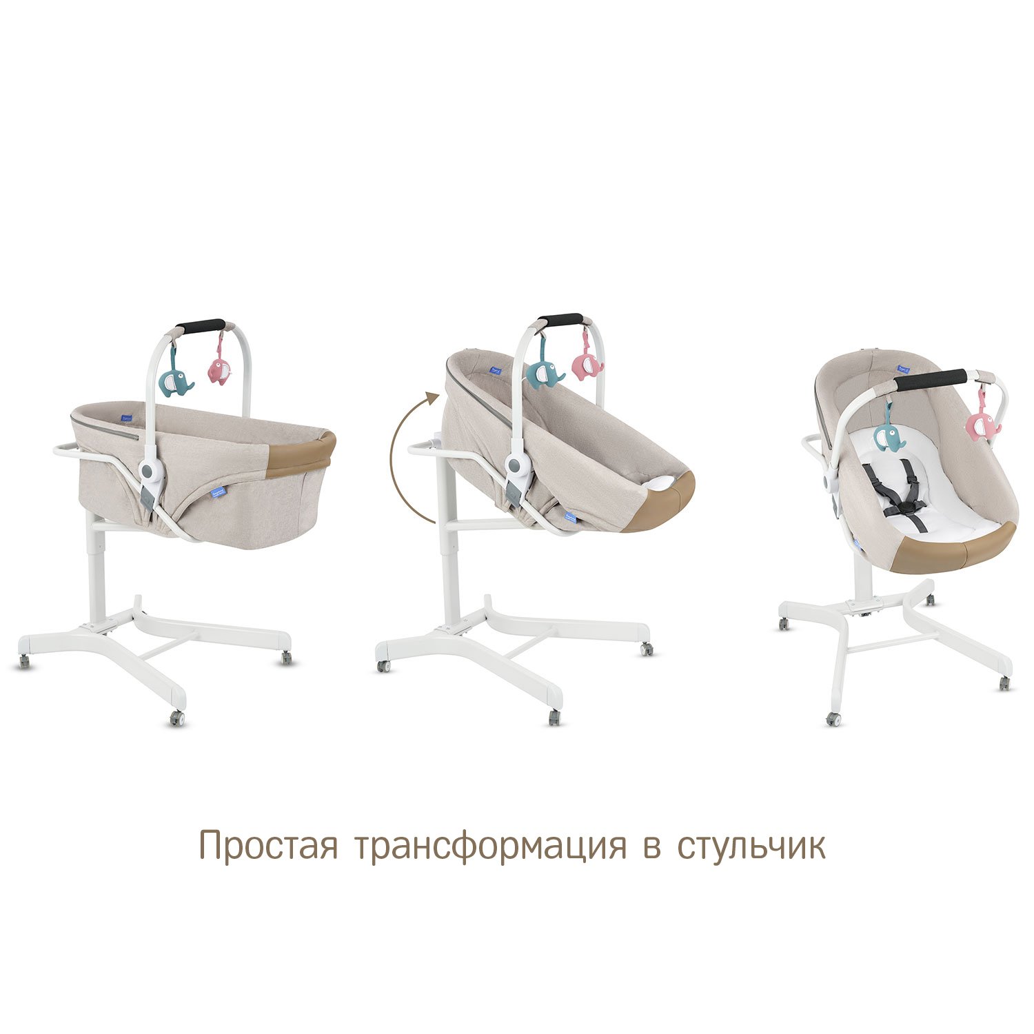 Колыбель SIMPLICITY 3000 Elite 5 в 1 Хаки - фото 10