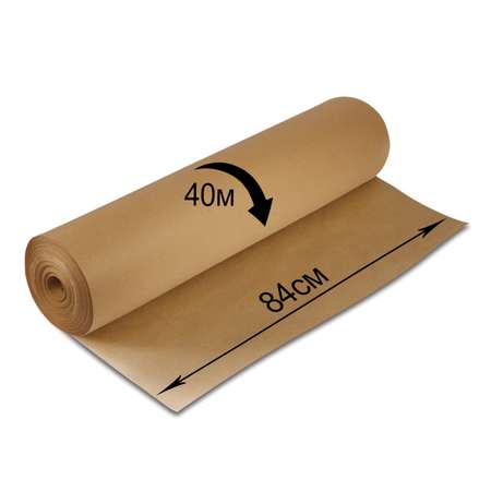 Крафт-бумага Brauberg в рулоне упаковочная 840 мм x 40 м плотность 78 г/м2 Марка А