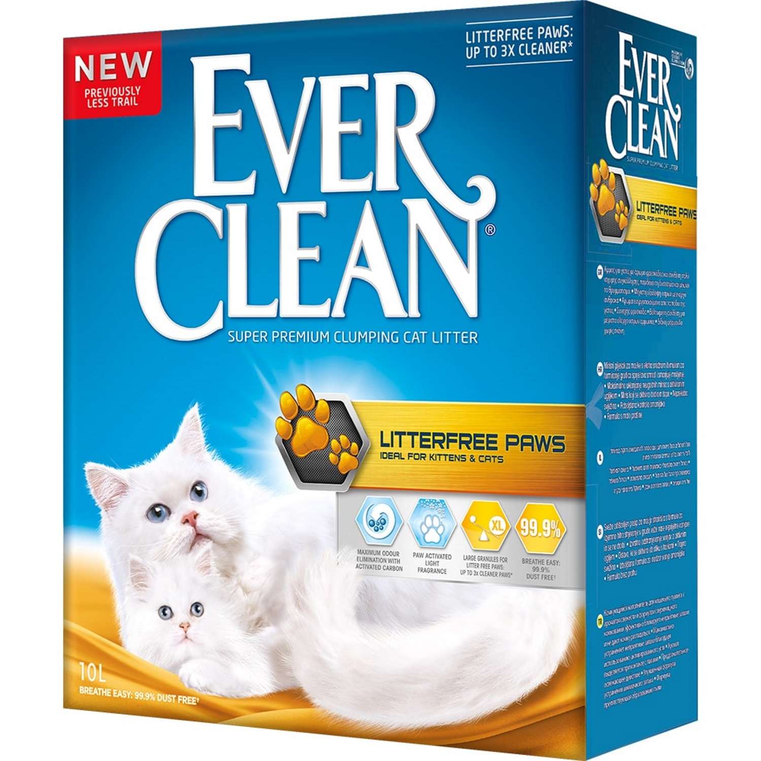 Наполнитель для кошек EVER CLEAN LitterFree Paws длиношерстных пород комкующийся с ароматом свежести 10л - фото 1