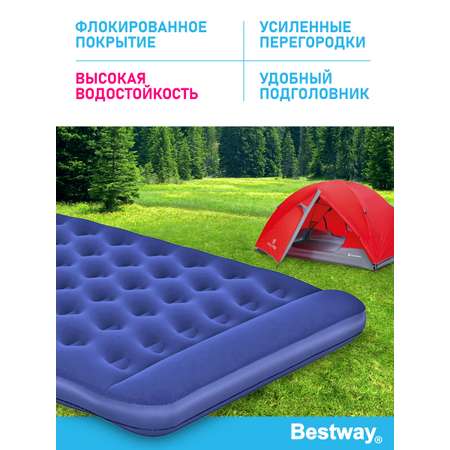 Матрас надувной флоковый Bestway Queen Easy Inflate 203x152x22 см