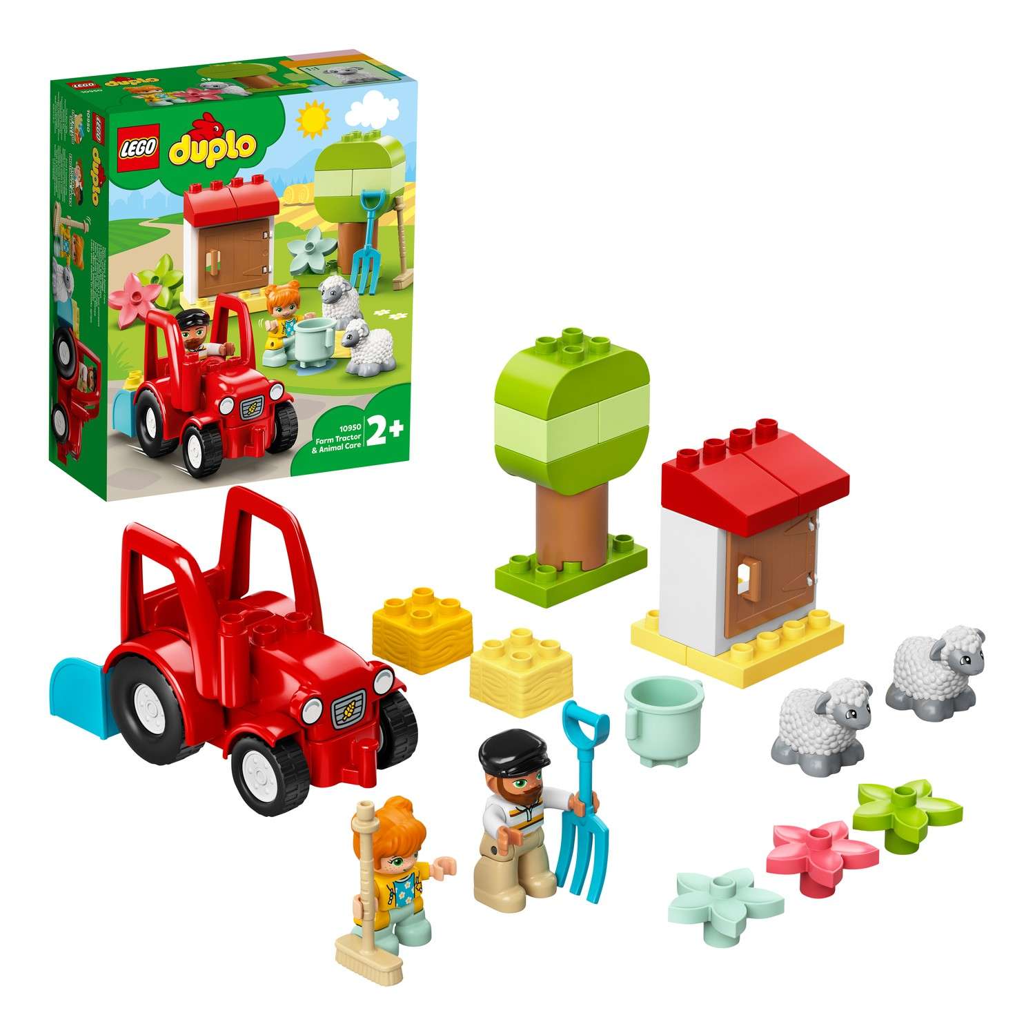 Конструктор LEGO DUPLO Town Фермерский трактор и животные 10950 - фото 1