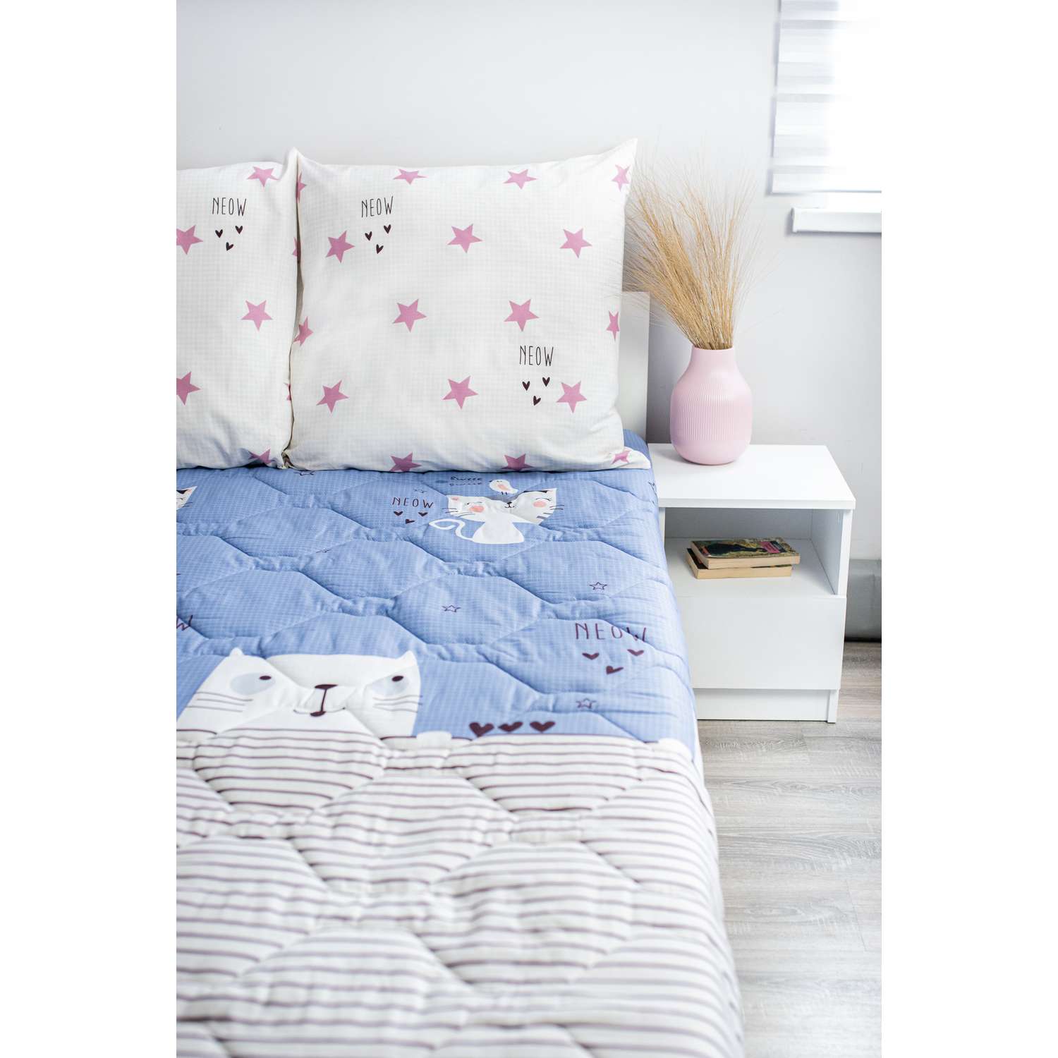 Комплект постельного белья SELENA КЭТ 1.5 спальный поплин наволочки 70х70 см с одеялом - фото 2