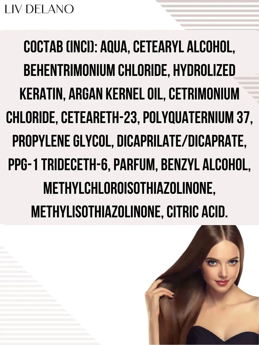 Бальзам для волос LIV DELANO Эффект ботокса с кератином и маслом арганы 500 мл - фото 2